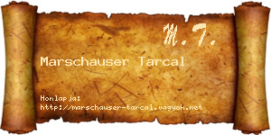 Marschauser Tarcal névjegykártya